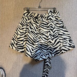 Zebra Print Flair Shorts with Belt
